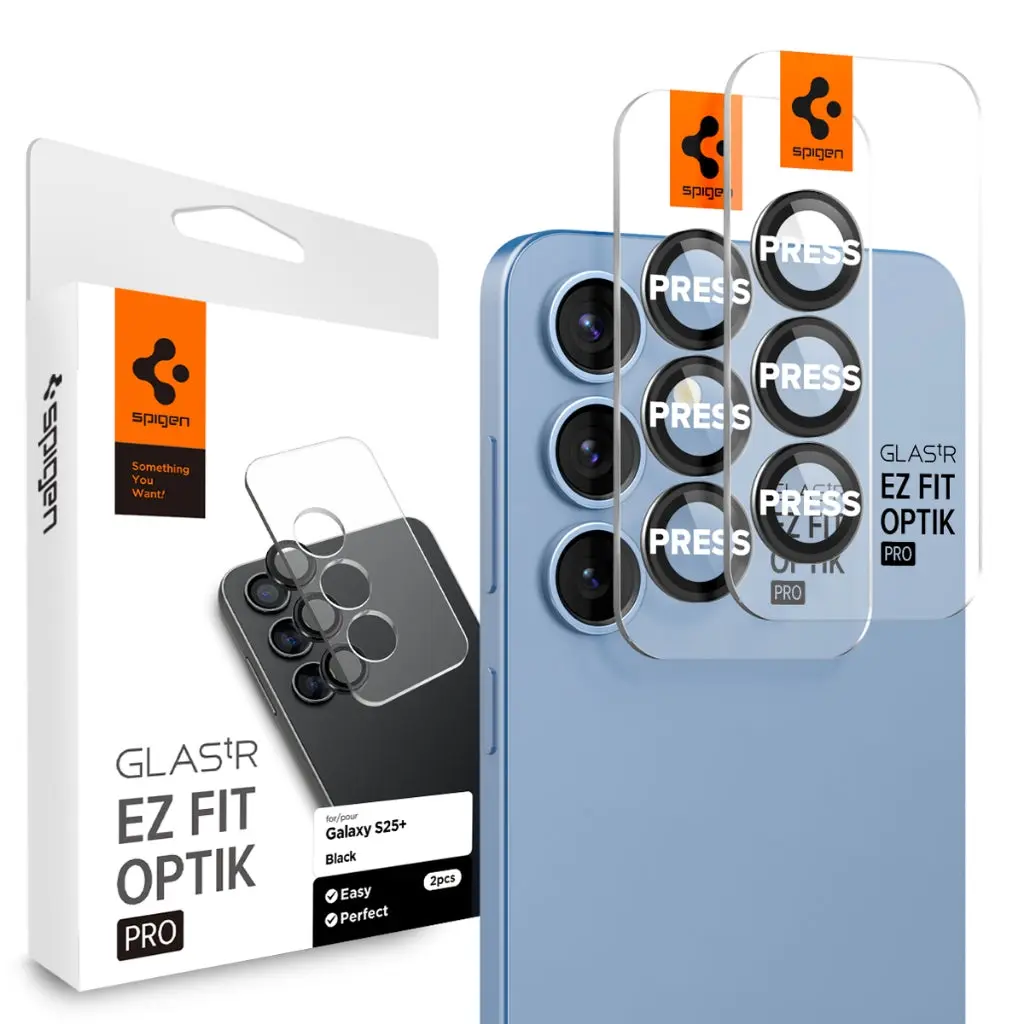 [2 Pack] Samsung S25+ Camera Protector EZ Fit Optik Pro HD - Image 9