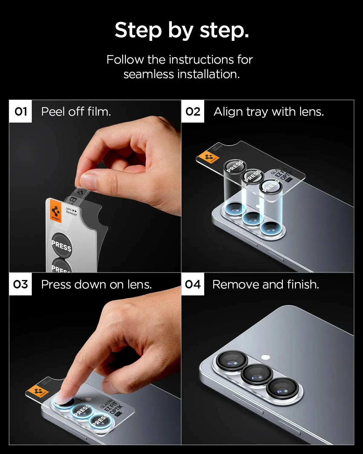 [2 Pack] Samsung S26+ Camera Lens Protector 6.7" EZ Fit Optik Pro - Image 5
