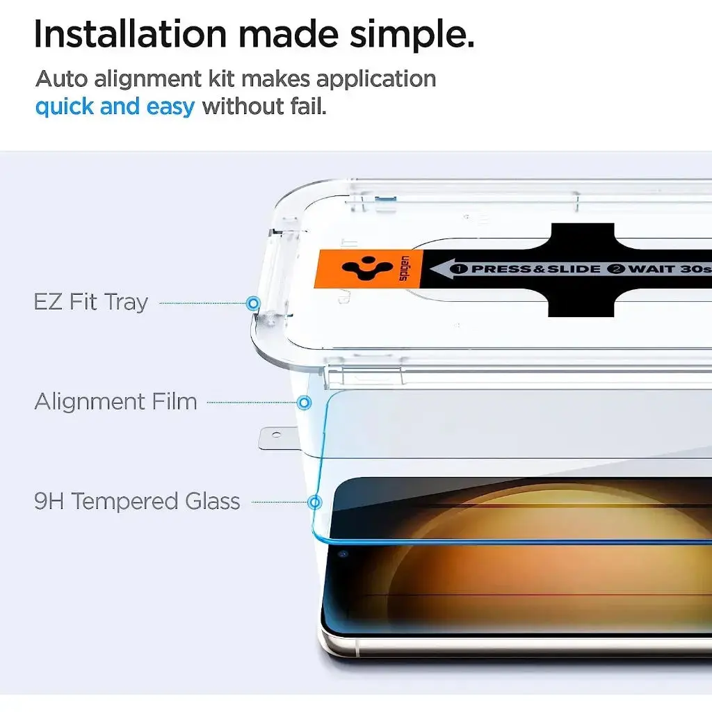 [2 Pack] Galaxy S23 Screen Protector Glas.tR EZ Fit - Image 3