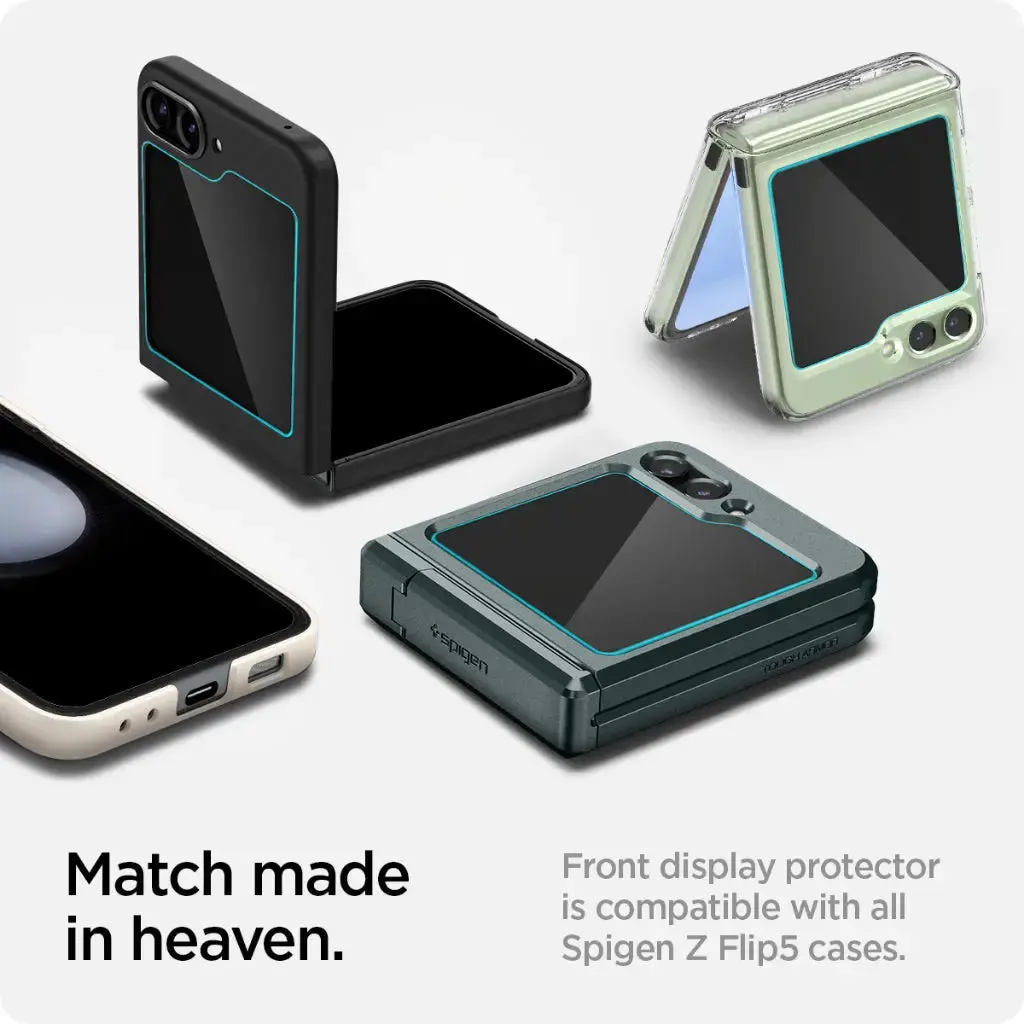 [2 Pack] Galaxy Z Flip 5 Screen Protector GLAS.tR EZ Fit - Image 6