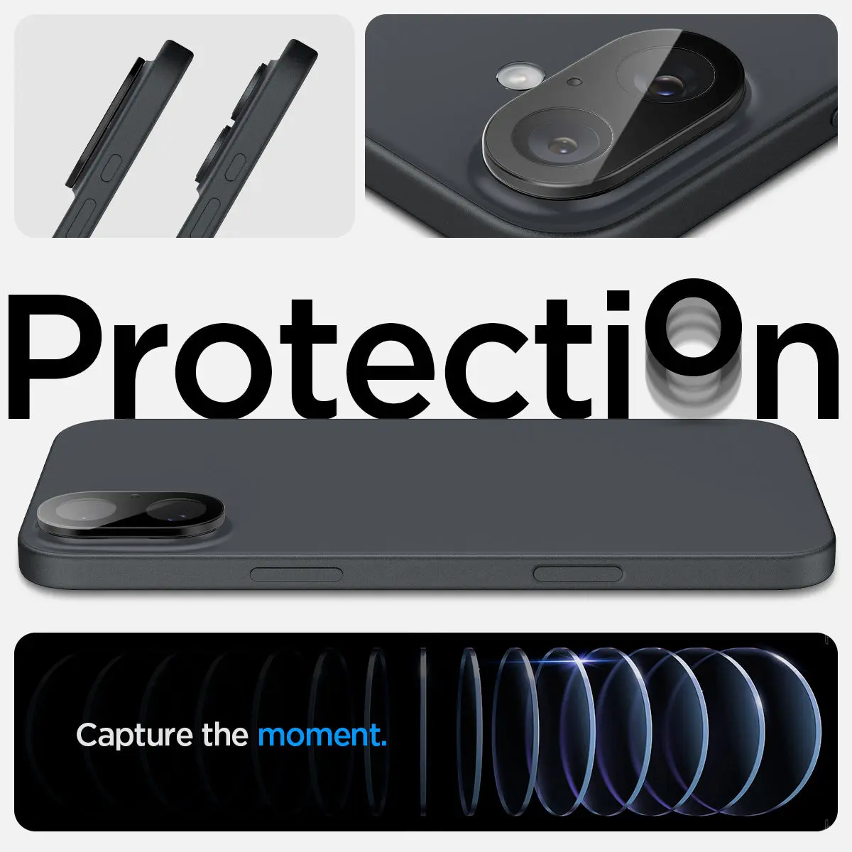 [2 Pack] iPhone 16 Plus / iPhone 16 Camera Lens Protector Optic Lens - Image 6