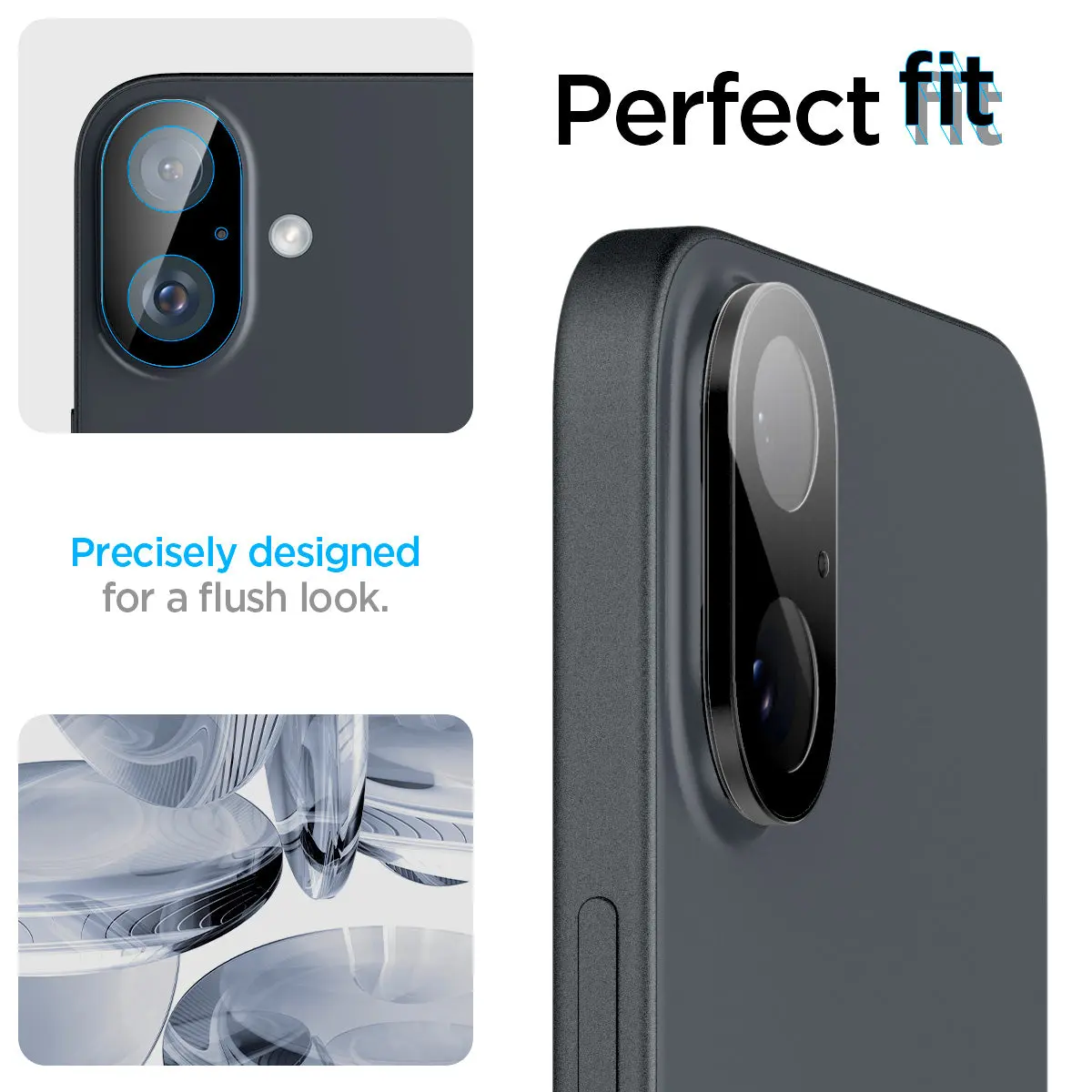 [2 Pack] iPhone 16 Plus / iPhone 16 Camera Lens Protector Optic Lens - Image 7