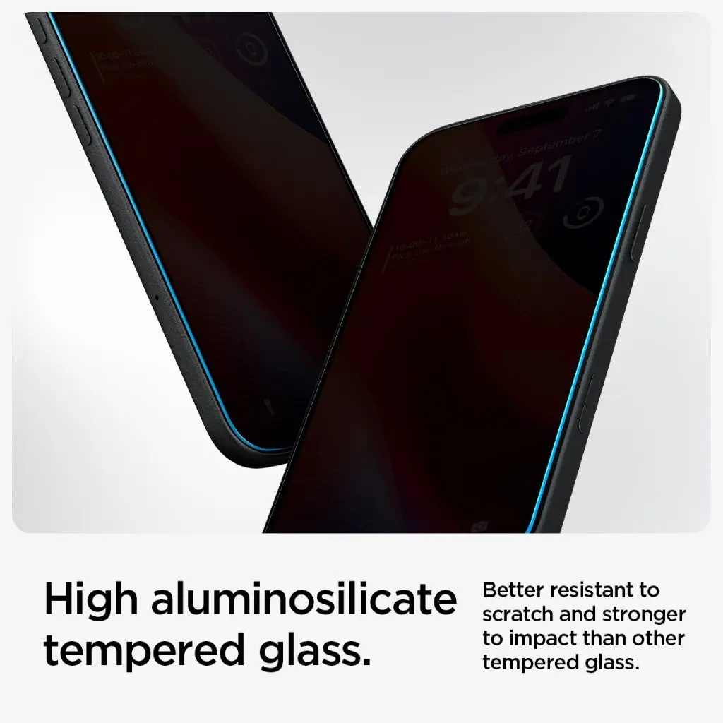 [2 Pack] iPhone 16 Plus / iPhone 15 Plus Privacy Tempered Glass EZ Fit - Image 6