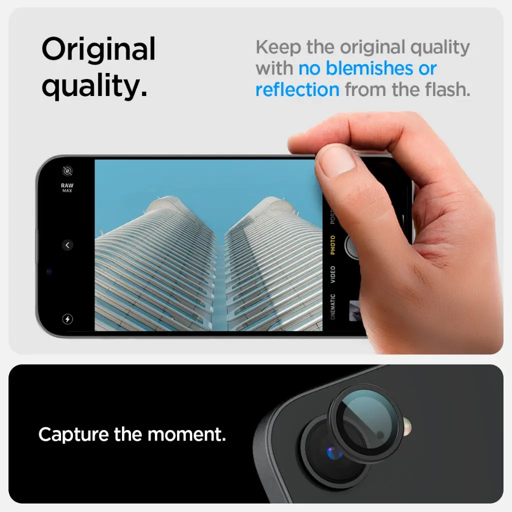 [2 Pack] iPhone 17e (2026) / iPhone 16e Camera Lens Protector EZ Fit Optik Pro - Image 3