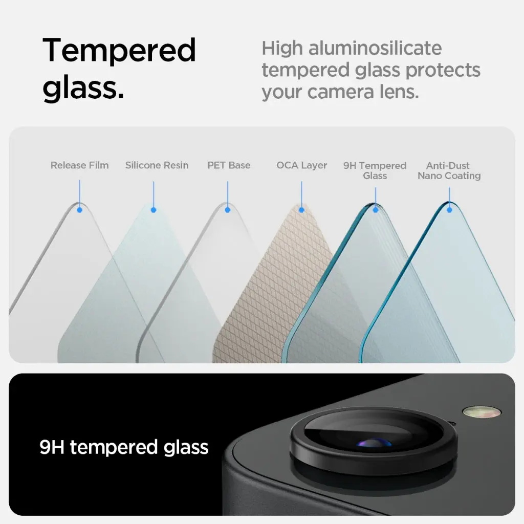[2 Pack] iPhone 17e (2026) / iPhone 16e Camera Lens Protector EZ Fit Optik Pro - Image 7