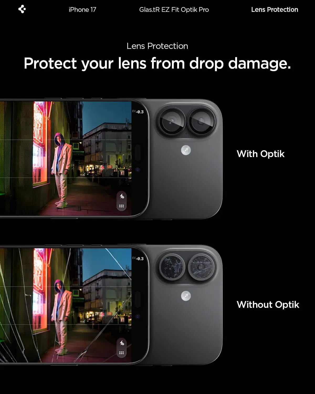 [2 Pack] iPhone 17 / 16 Plus / iPhone 16 Camera Lens Protector EZ Fit Optik Pro - Image 6