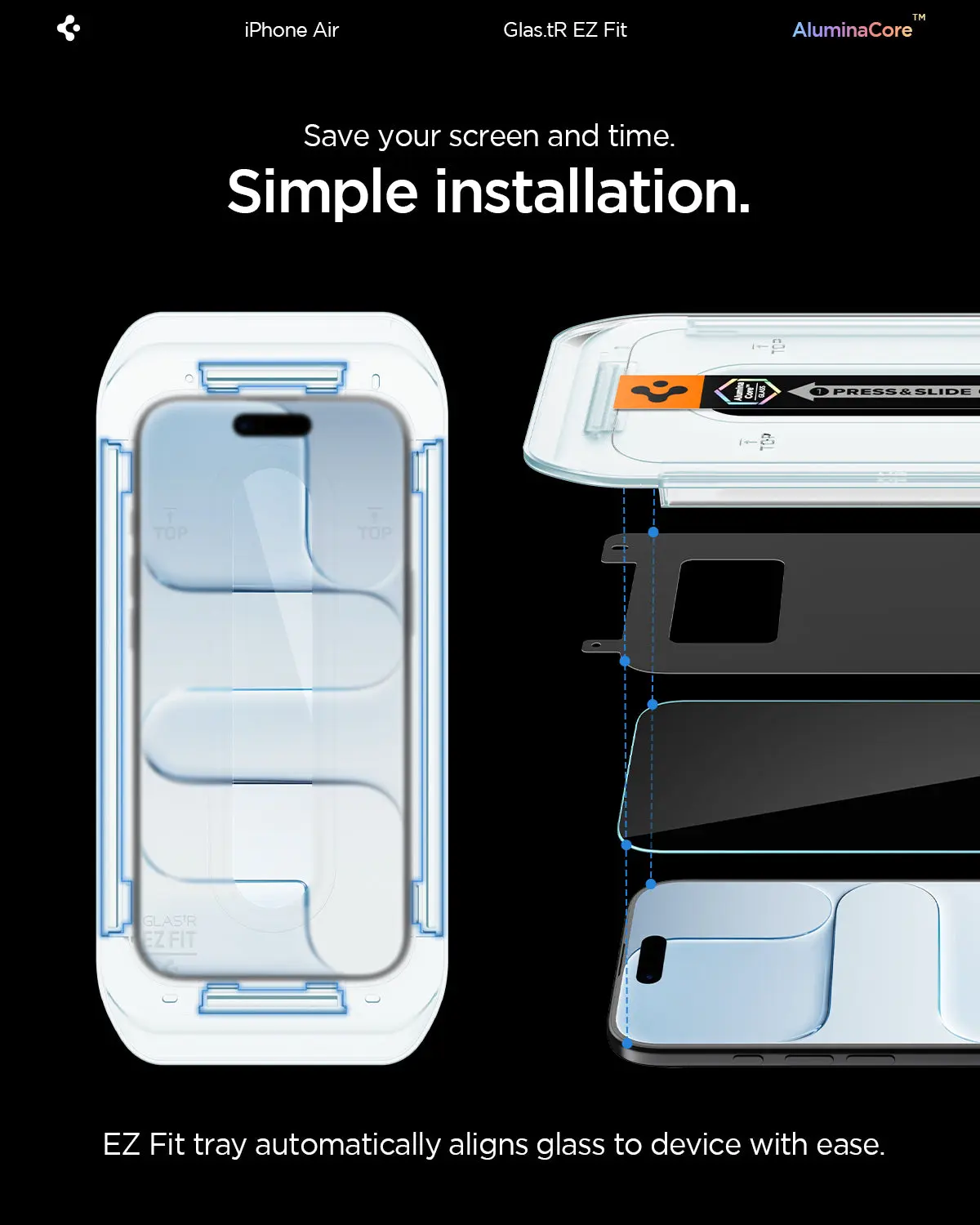 [2 Pack] iPhone Air Tempered Glass Glas.tR EZ Fit - Image 6