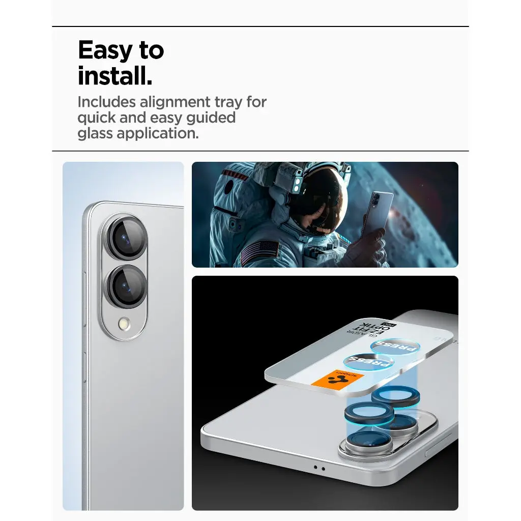 [2 Pack] Samsung S25 Edge Camera Lens Protector EZ Fit Optik Pro HD - Image 6