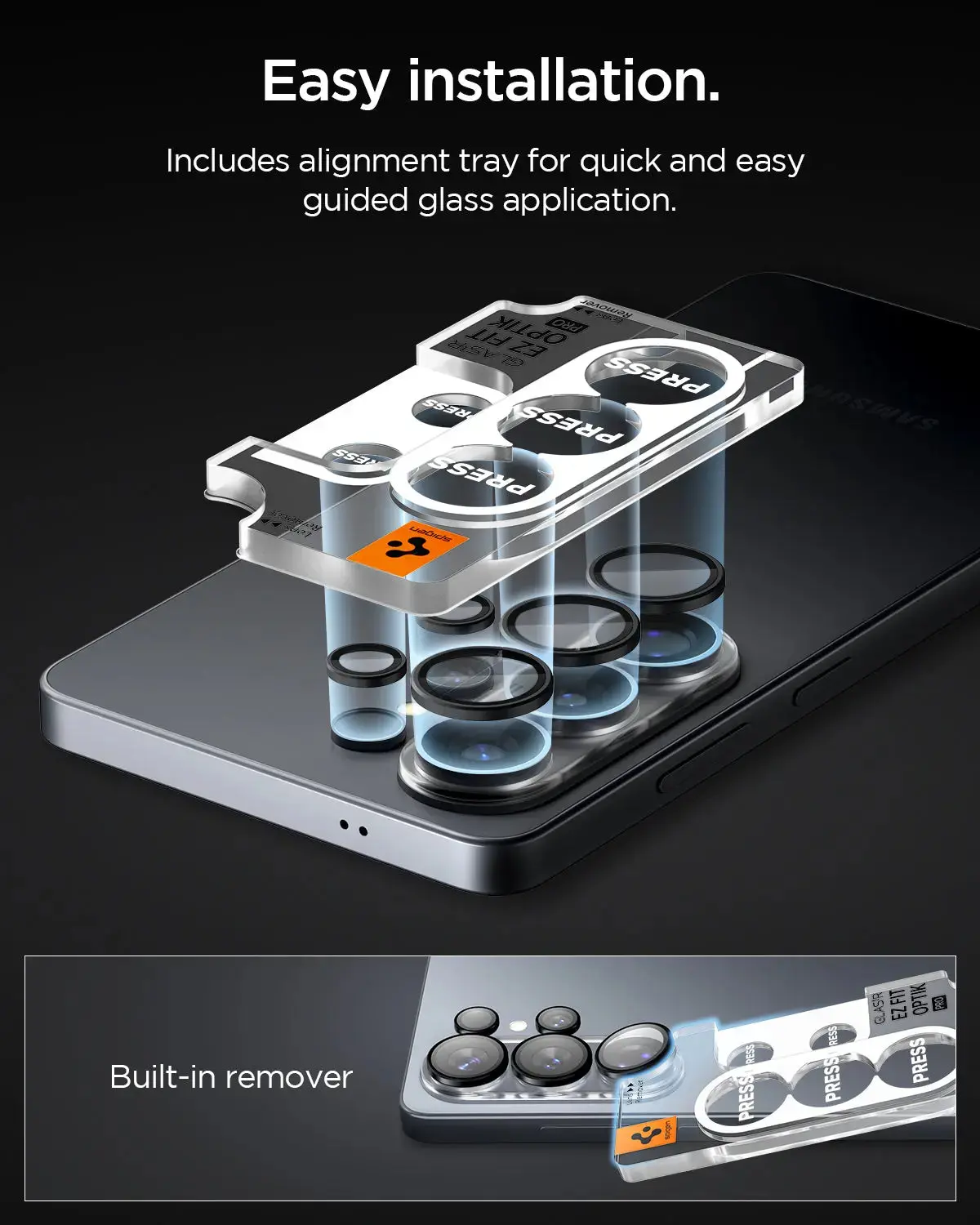 [2 Pack] Samsung S26 Ultra Camera Lens Protector 6.9" EZ Fit Optik Pro HD - Image 4