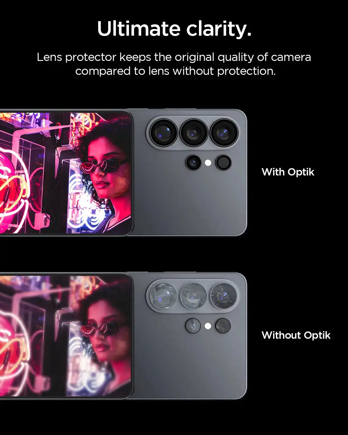 [2 Pack] Samsung S26 Ultra Camera Lens Protector 6.9" EZ Fit Optik Pro HD - Image 7