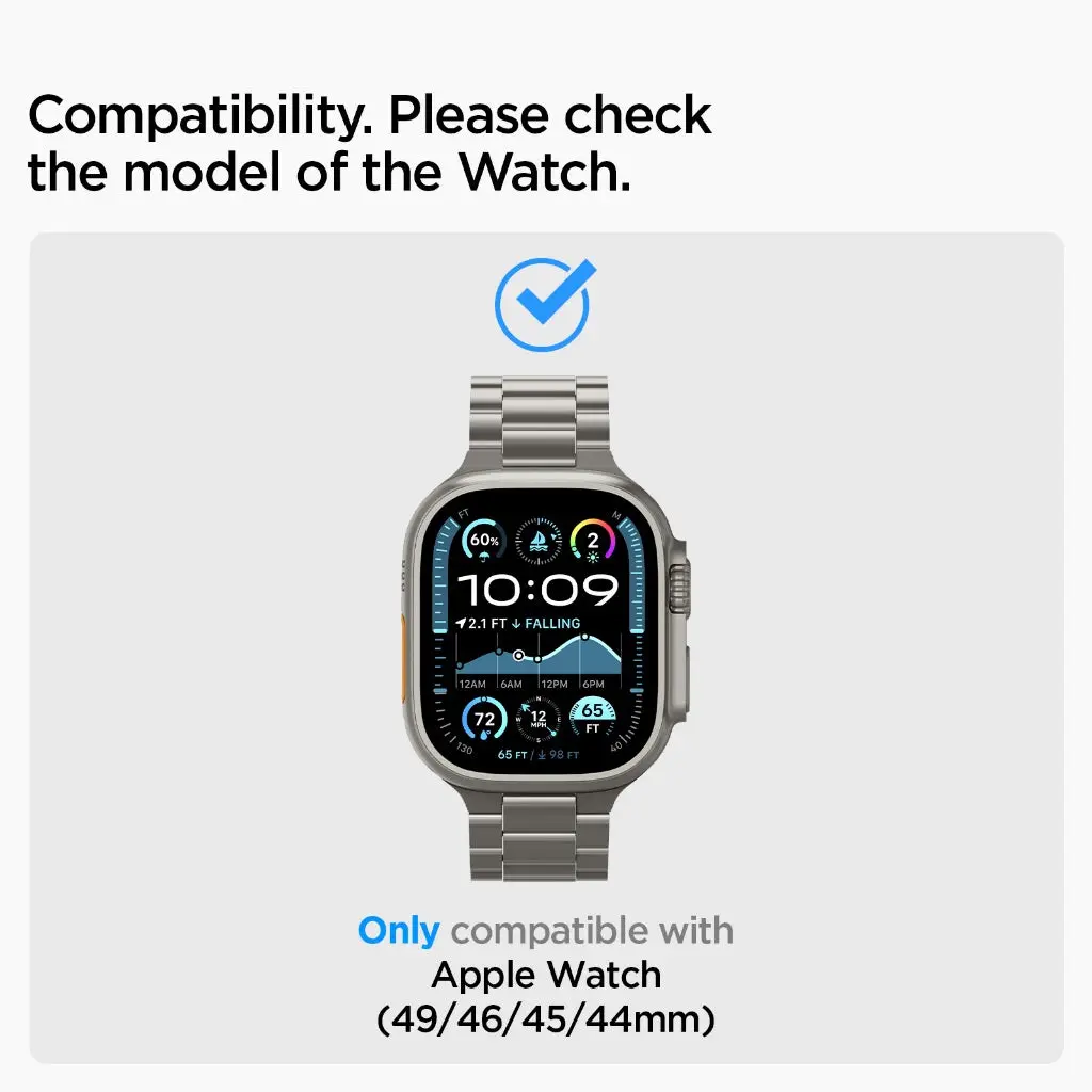 Apple Watch Strap Series (49mm / 46mm / 45mm / 44mm / 42mm) Watch Band Modern Fit Titanium - Image 2
