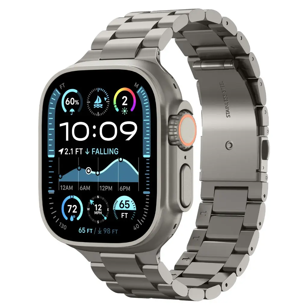 Apple Watch Strap Series (49mm / 46mm / 45mm / 44mm / 42mm) Watch Band Modern Fit Titanium - Image 8