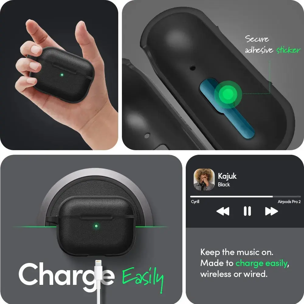 Cyrill Apple AirPods Pro 2 Case (2023/2022) Kajuk Black - Image 4