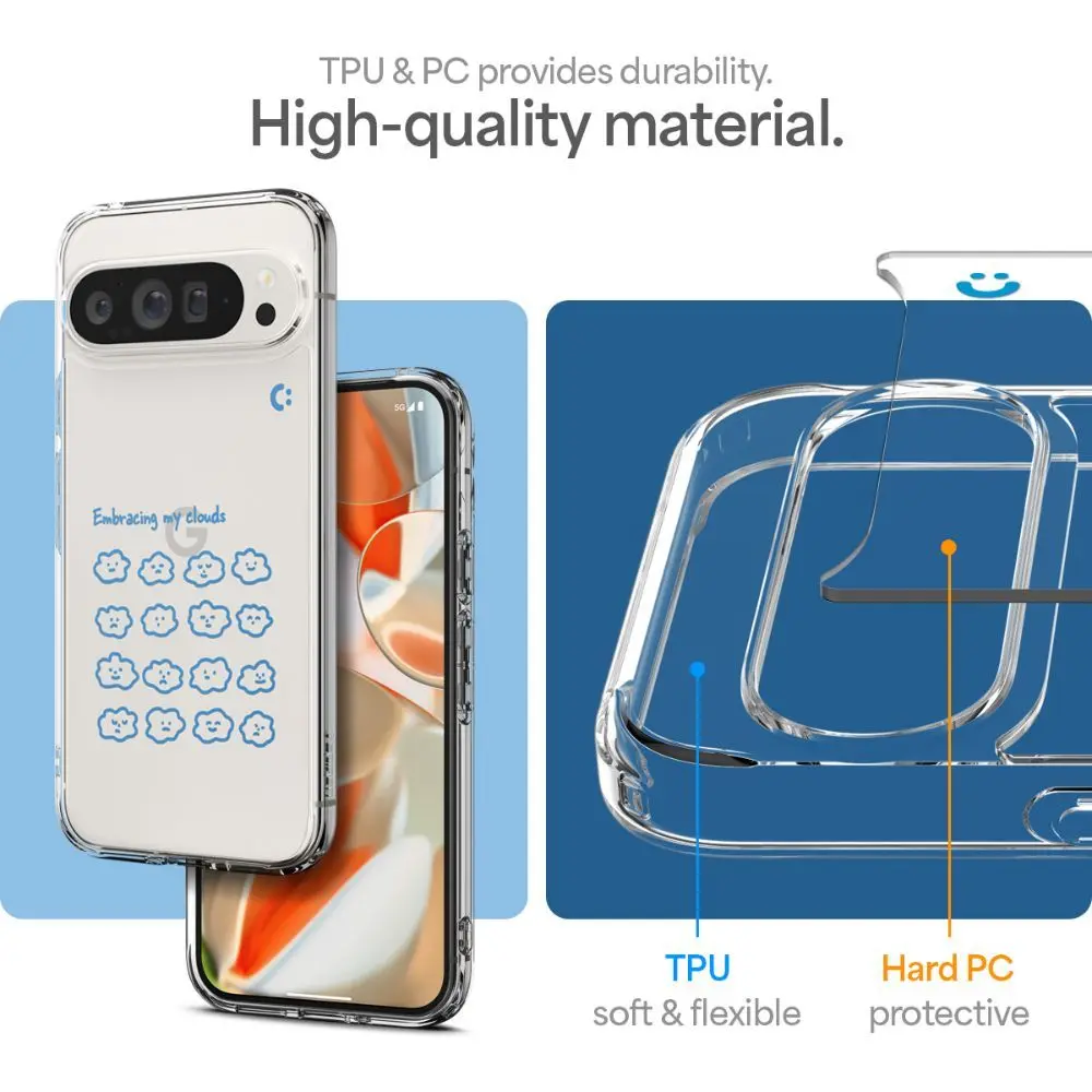 Google Pixel 9 Pro XL Case Ultra Hybrid Cloudy - Image 4