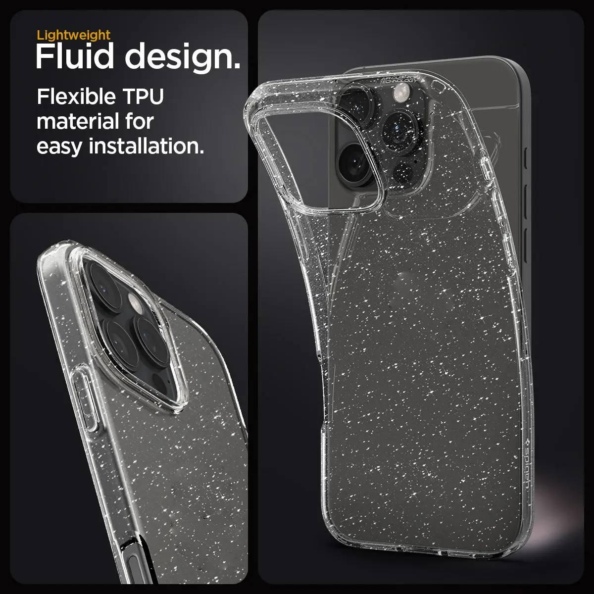 iPhone 16 Pro Case Liquid Crystal Glitter - Image 5
