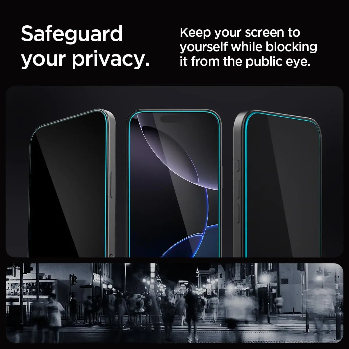 [1 Pack] iPhone 16 Pro Max Privacy Tempered Glass EZ Fit - Image 3