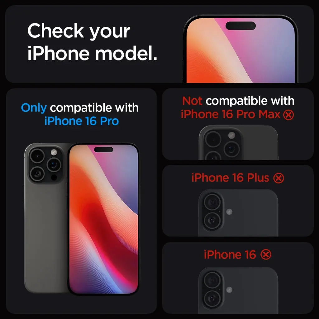 iPhone 16 Pro Tempered Glass Full Coverage Glas.tR SLIM HD - Image 2