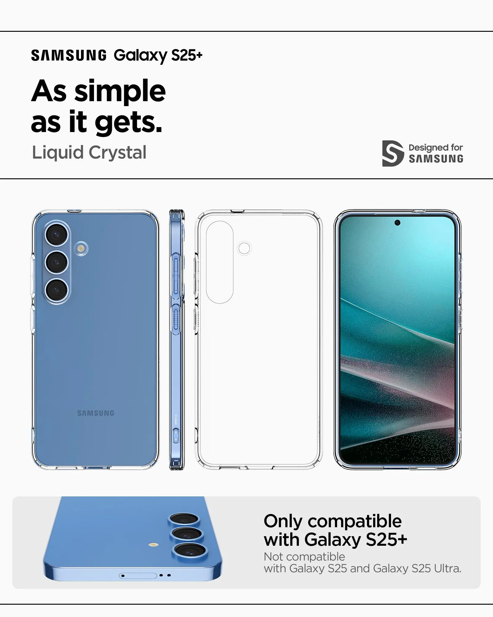 Samsung S25+ Case Liquid Crystal Clear - Image 2