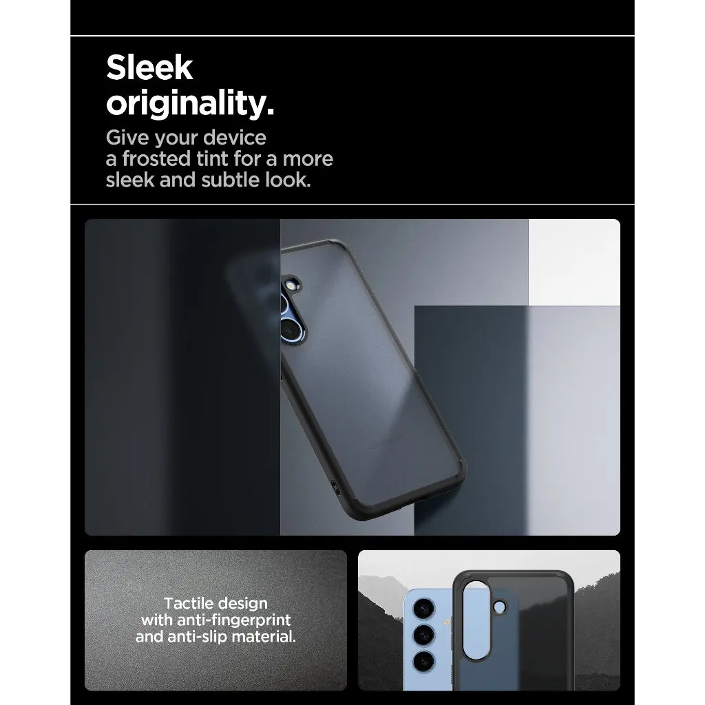 Samsung S25+ Case Ultra Hybrid Frost Black - Image 3