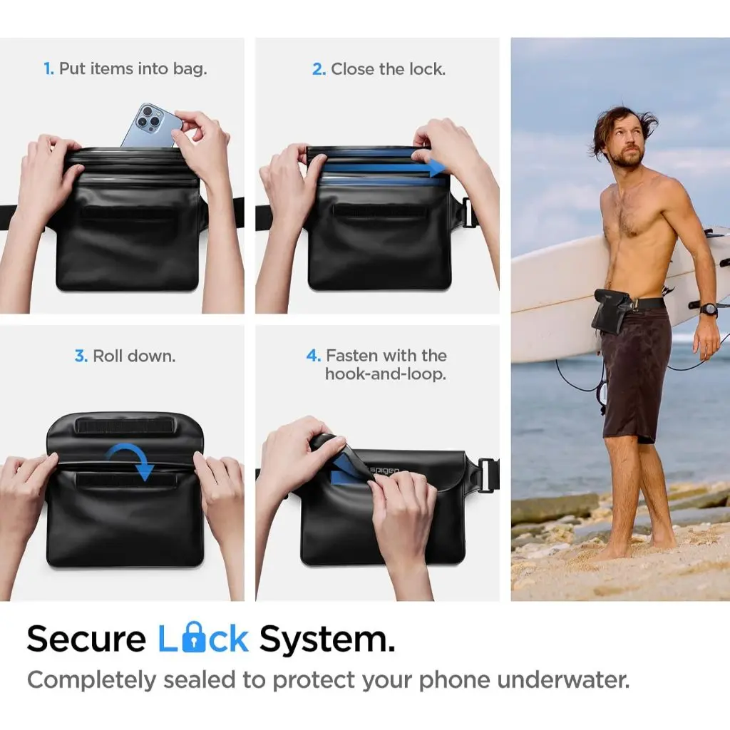 [Set of 2] Aqua Shield Waterproof Waist Bag + Waterproof Phone Pouch A621 - Image 6
