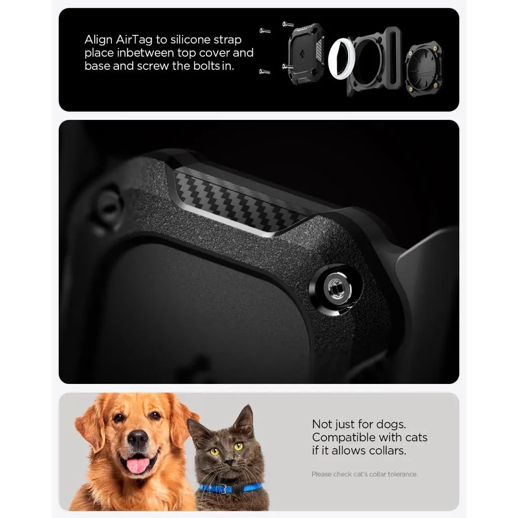 AirTag 2 / AirTag Case Tough Armor IP Waterproof Pet Collar Cover - Image 6