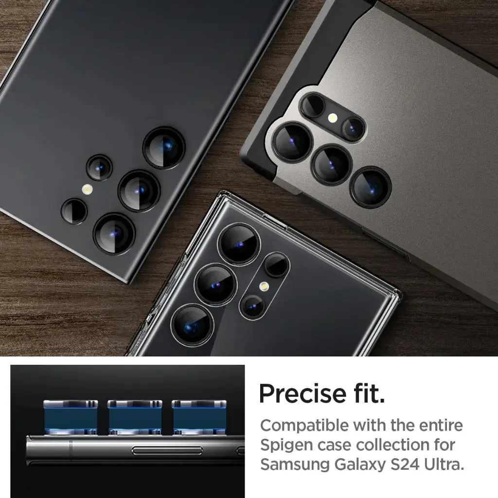 [2 Pack] Galaxy S24 Ultra Camera Lens Protector EZ Fit Optik Pro - Image 7