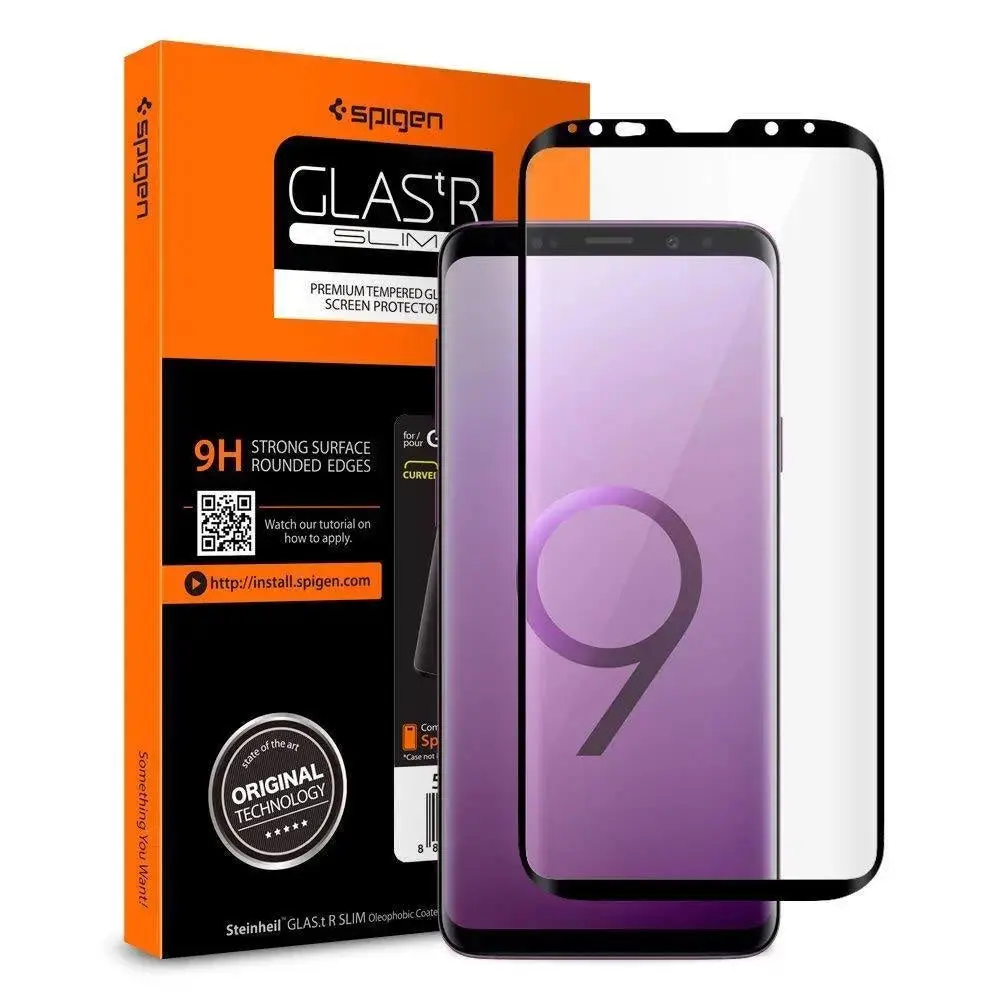 [1 Pack] Galaxy S9 Plus Screen Protector GLAS.tR Curved Black HD - Image 7