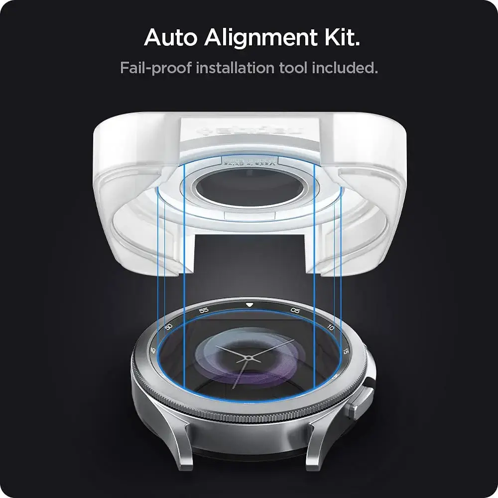 [2 Pack] Galaxy Watch 4 Classic (42mm) / Galaxy Watch 3 (41mm) Screen Protector Glas.tR EZ Fit - Image 4
