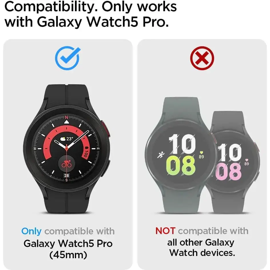 [2 Pack] Galaxy Watch 5 Pro Screen Protector (45mm) EZ FIT GLAS.tR - Image 2