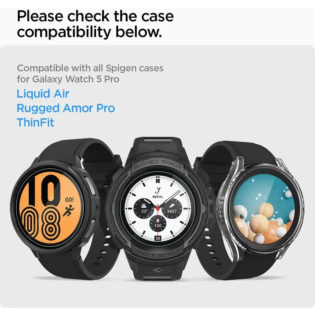 [2 Pack] Galaxy Watch 5 Pro Screen Protector (45mm) EZ FIT GLAS.tR - Image 4