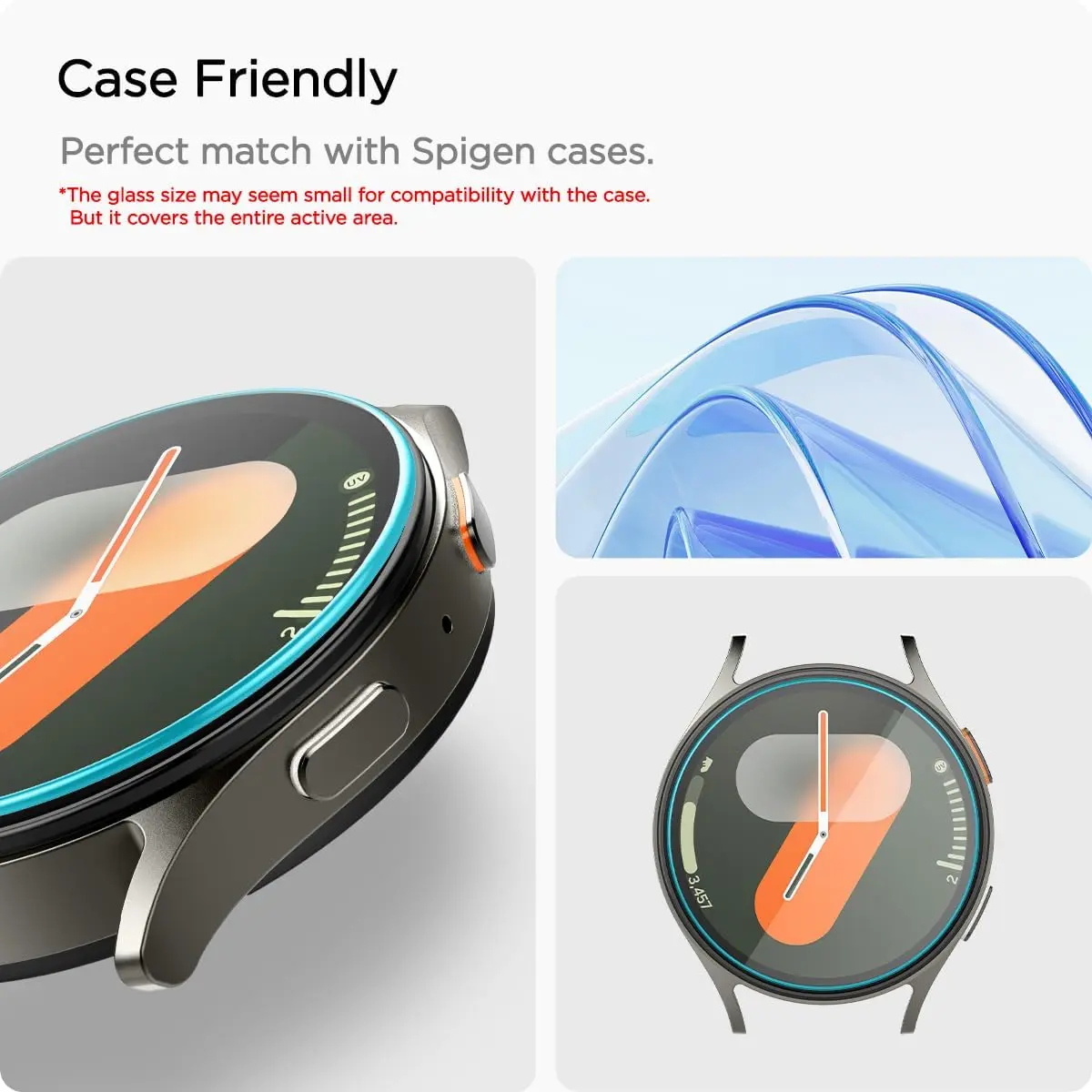 [2 Pack] Galaxy Watch 7 Screen Protector (40mm) EZ FIT GLAS.tR - Image 5