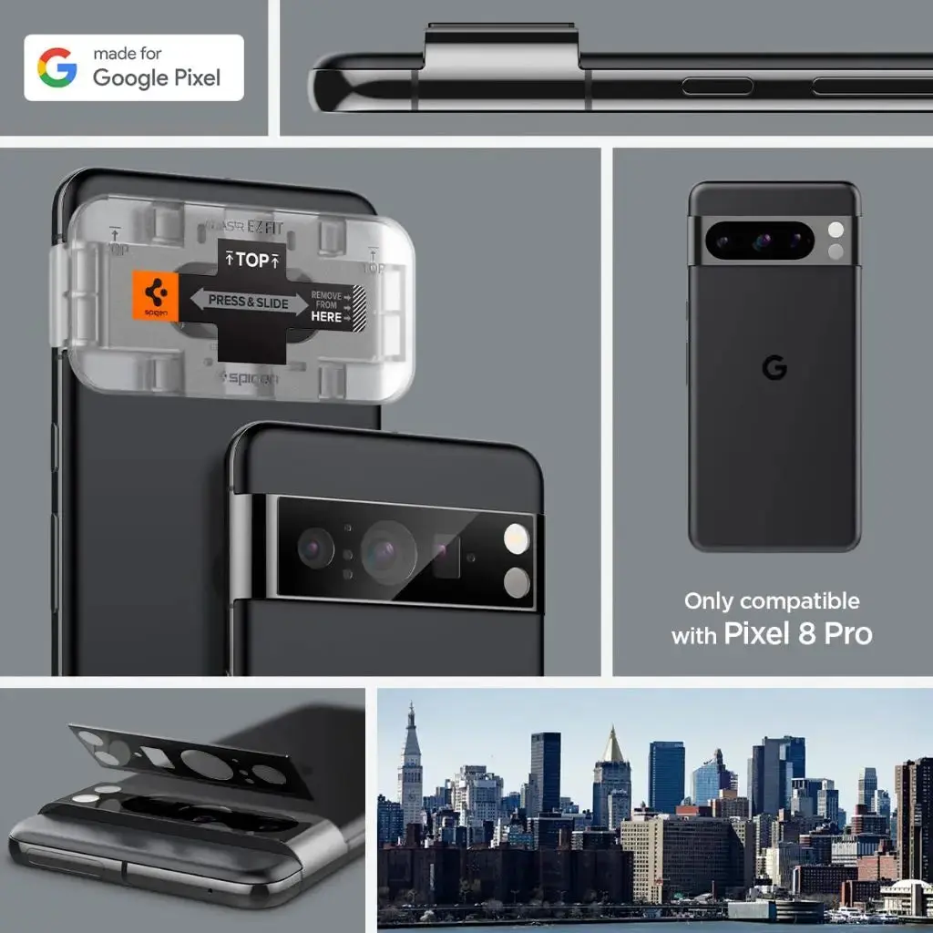 [2 Pack] Google Pixel 8 Pro Camera Lens Protector EZ Fit Optik - Image 3