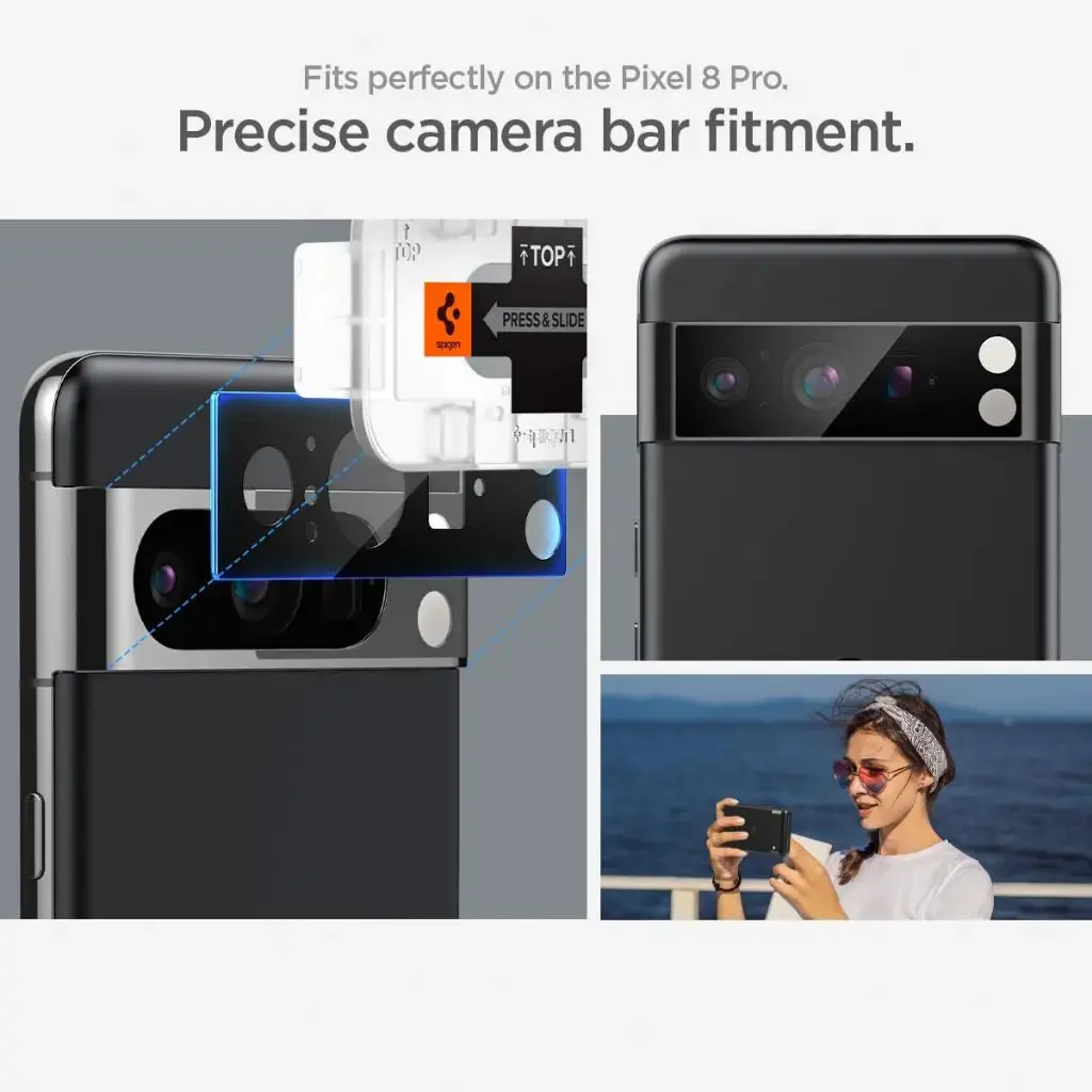 [2 Pack] Google Pixel 8 Pro Camera Lens Protector EZ Fit Optik - Image 5