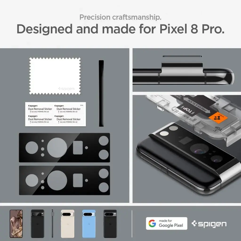 [2 Pack] Google Pixel 8 Pro Camera Lens Protector EZ Fit Optik - Image 8