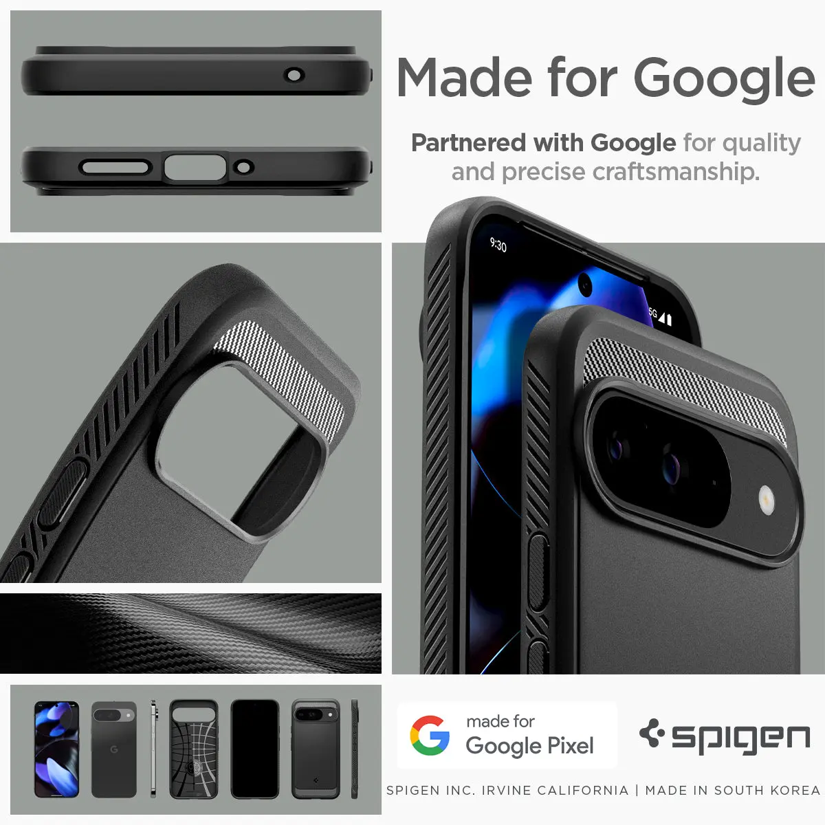 Google Pixel 9 Pro / Pixel 9 Case Rugged Armor - Image 7