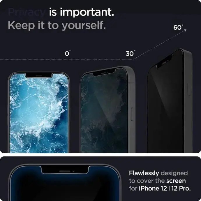 iPhone 12 / 12 Pro GLAS.tR Privacy HD Screen Protector - Image 3