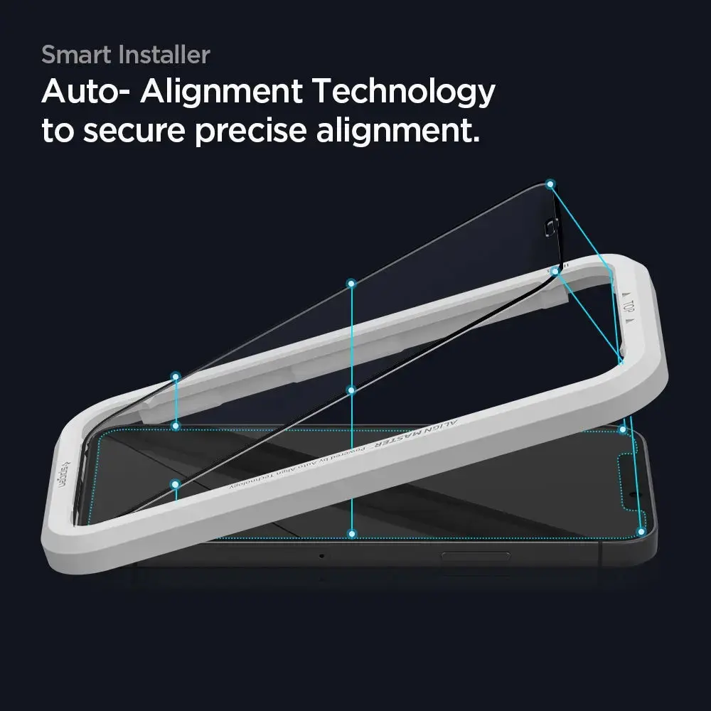 [2 Pack] iPhone 12 Pro iPhone 12 AlignMaster Full Coverage Tempered Glass - Image 3
