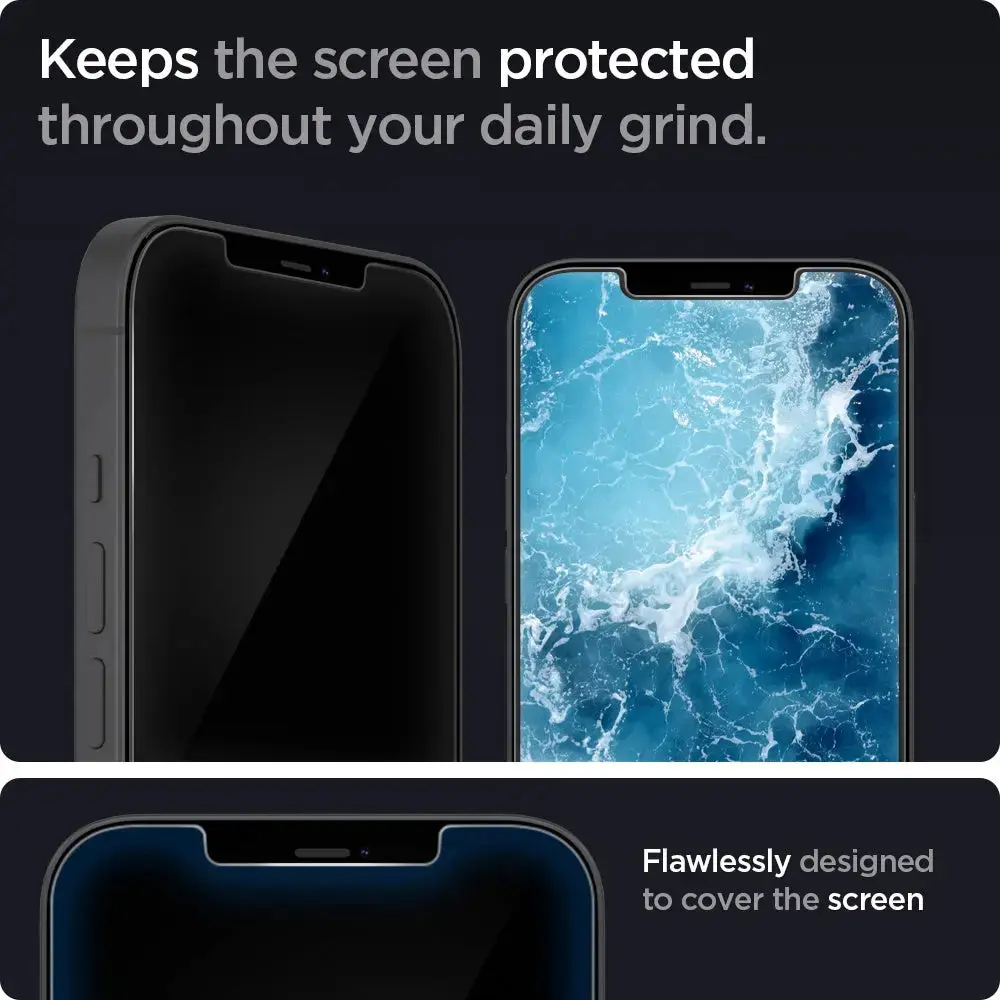 [2 Pack] iPhone 12 Pro / iPhone 12 Screen Protector Glas.tR EZ Fit - Image 6