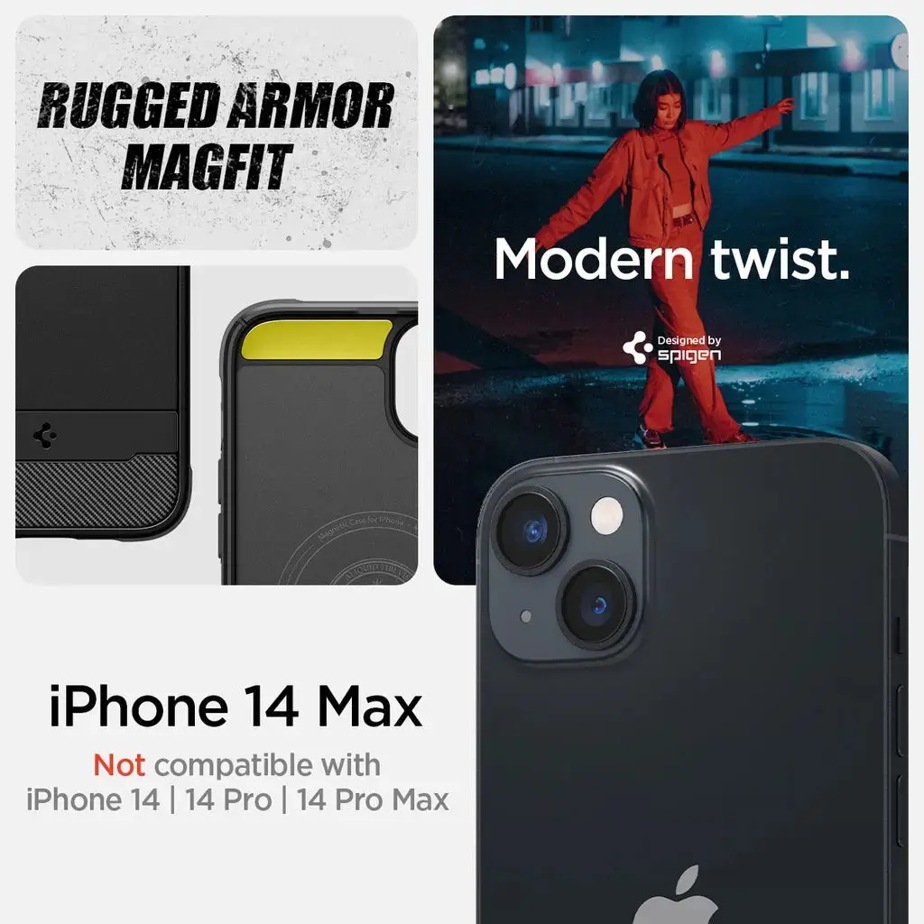 iPhone 14 Plus / iPhone 15 Plus Case Rugged Armor Magfit Magsafe Case - Image 2