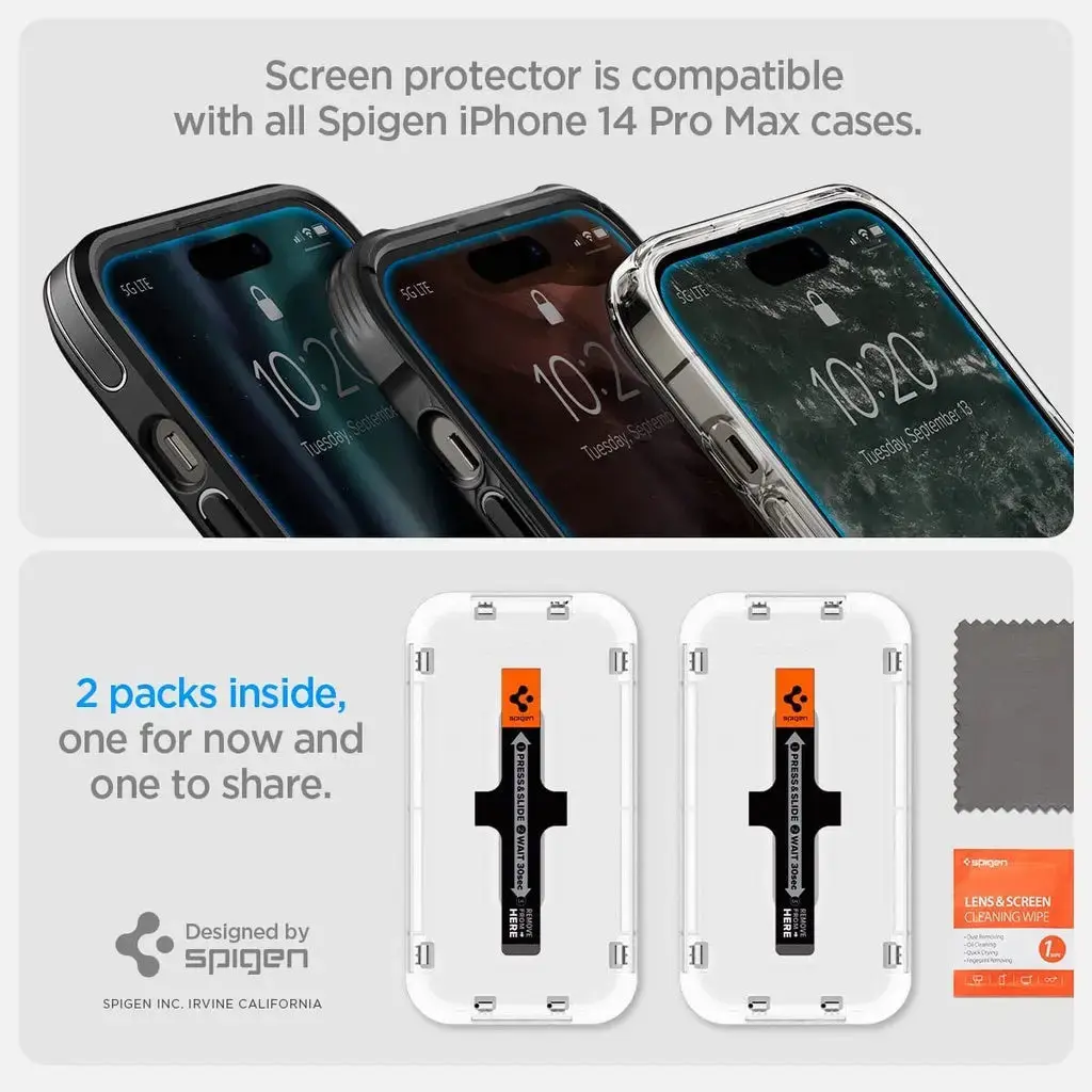 [2 Pack] iPhone 14 Pro Max Screen Protector Glas.tR EZ Fit - Image 3