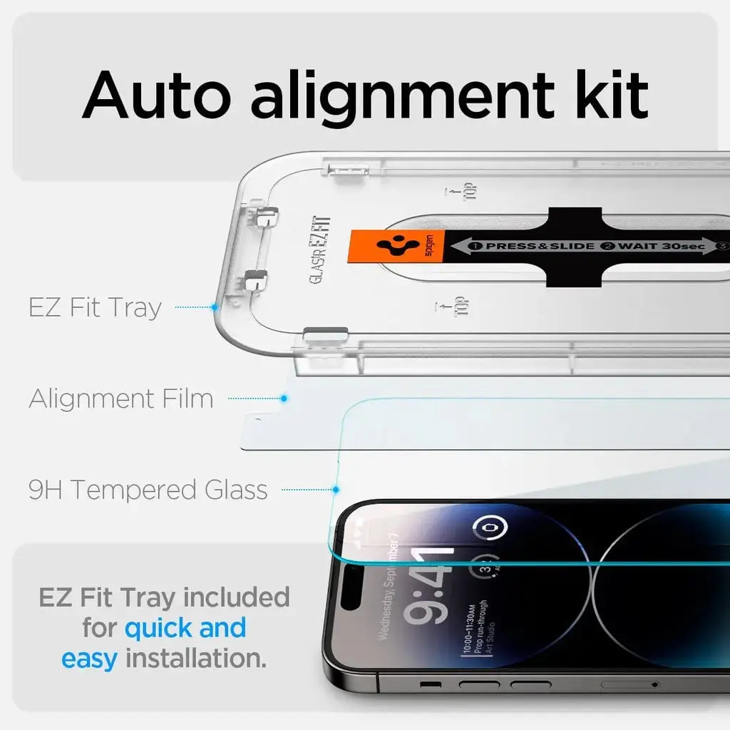 [2 Pack] iPhone 14 Pro Screen Protector Glas.tR EZ Fit - Image 3