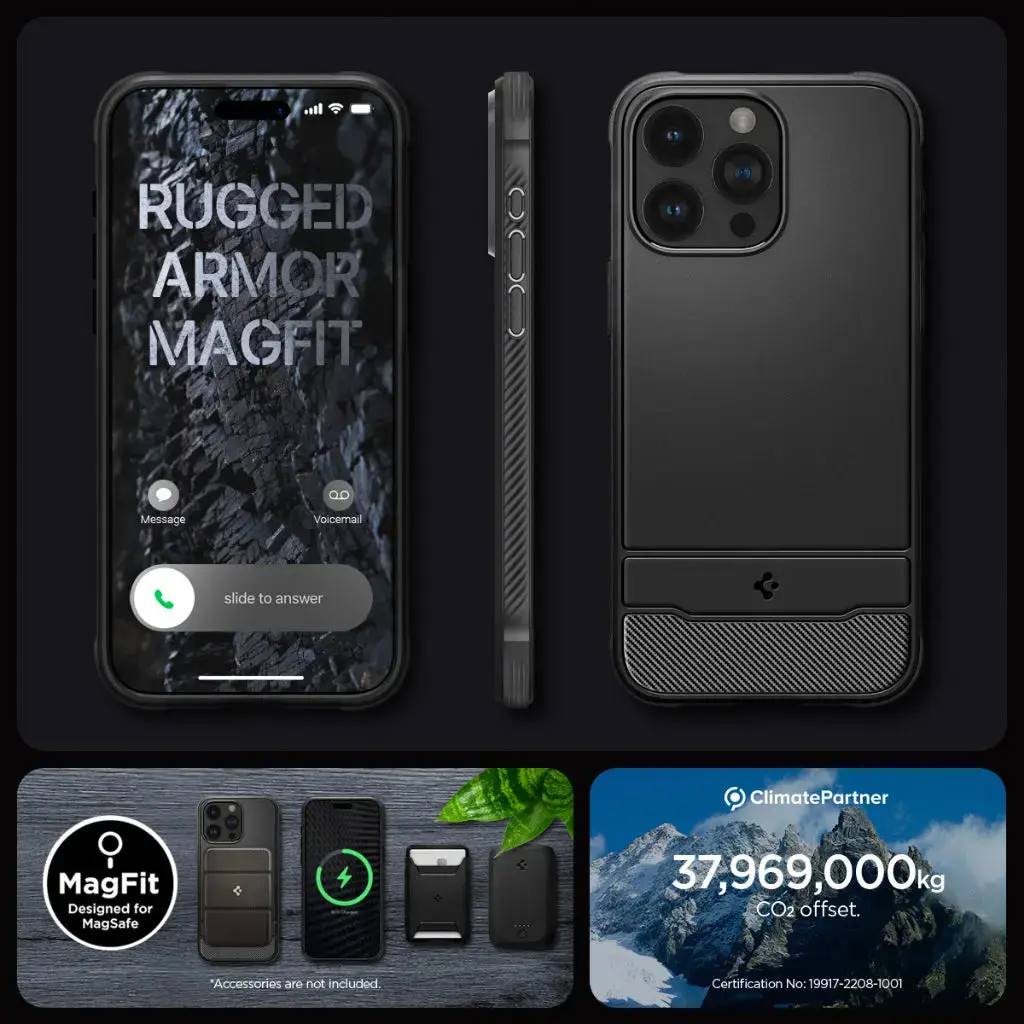 iPhone 15 Pro Max Case Rugged Armor Magfit Magsafe Case - Image 7