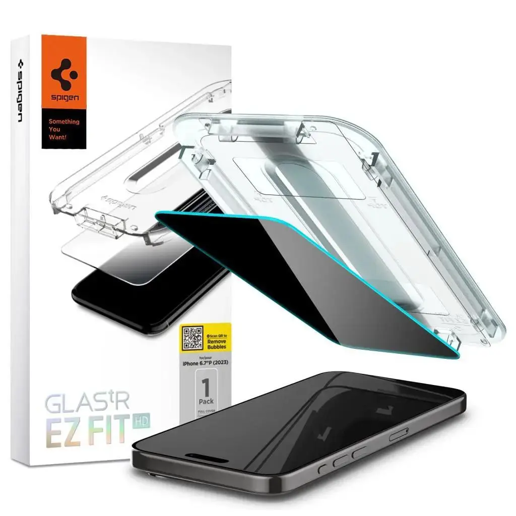 [1 Pack] iPhone 15 Pro Max Privacy Screen Protector Glas.tR EZ Fit - Image 4