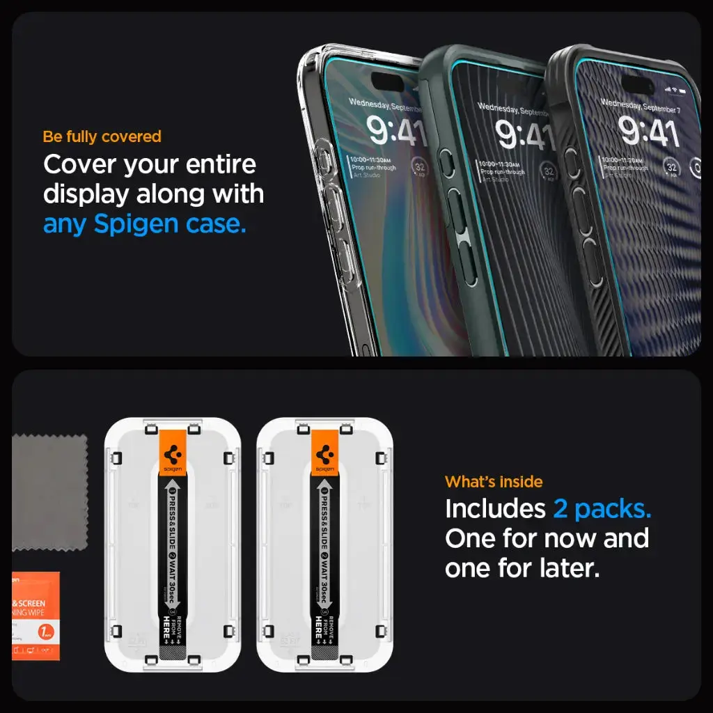 [2 Pack] iPhone 15 Pro Screen Protector Glas.tR EZ Fit - Image 5