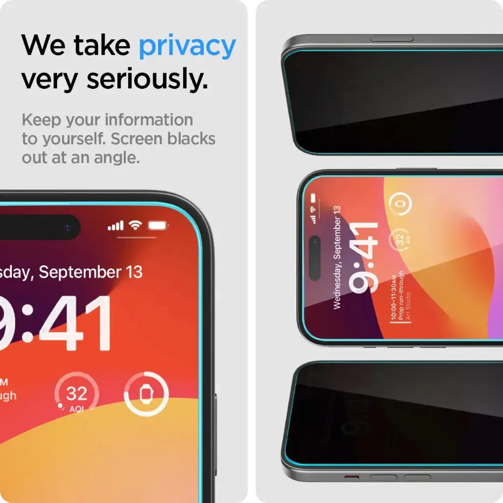 iPhone 16 Plus / iPhone 15 Plus Privacy Screen Protector Glas.tR EZ Fit - Image 4