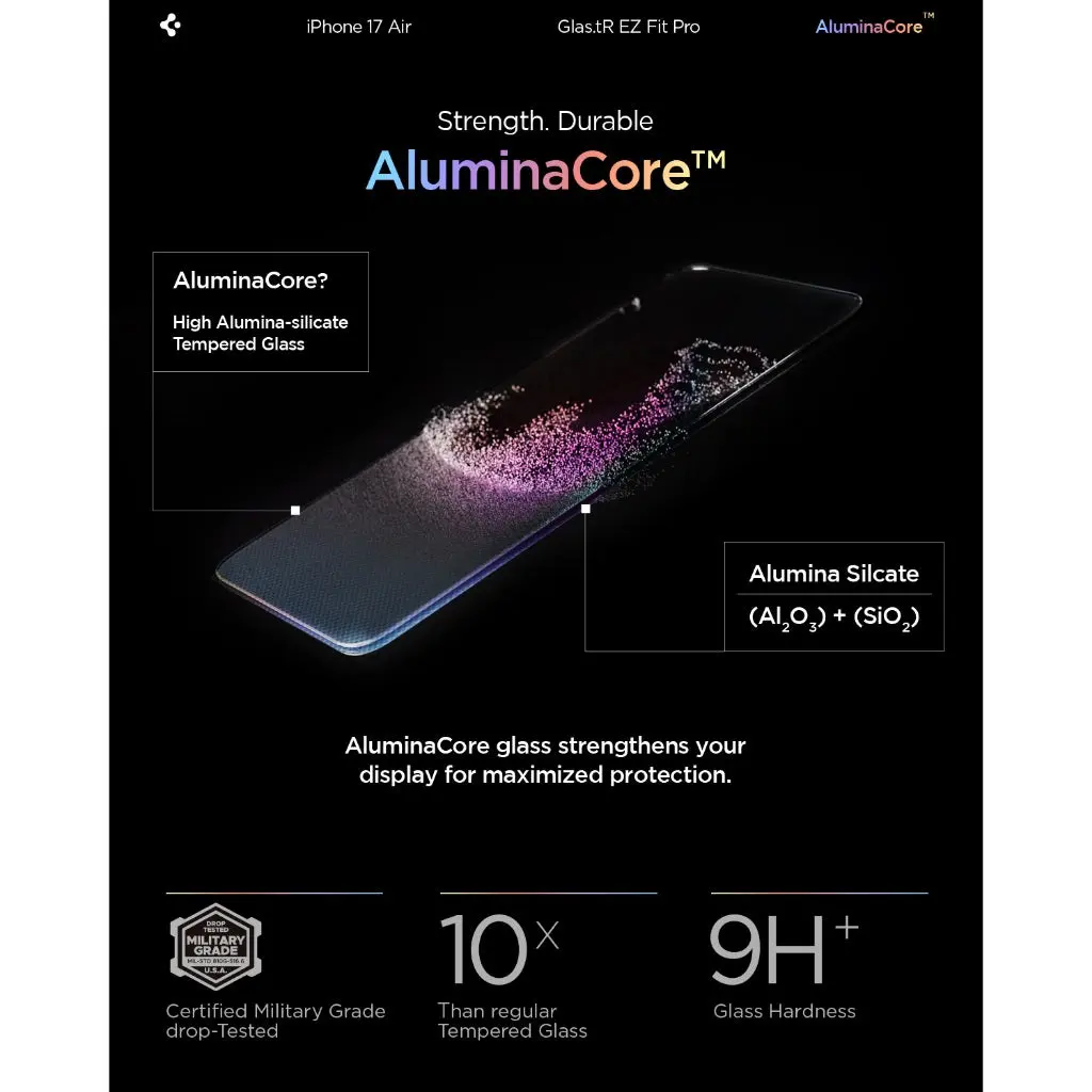 [1 Pack] iPhone Air Privacy Screen Protector Glas.tR EZ Fit Pro HD - Image 4