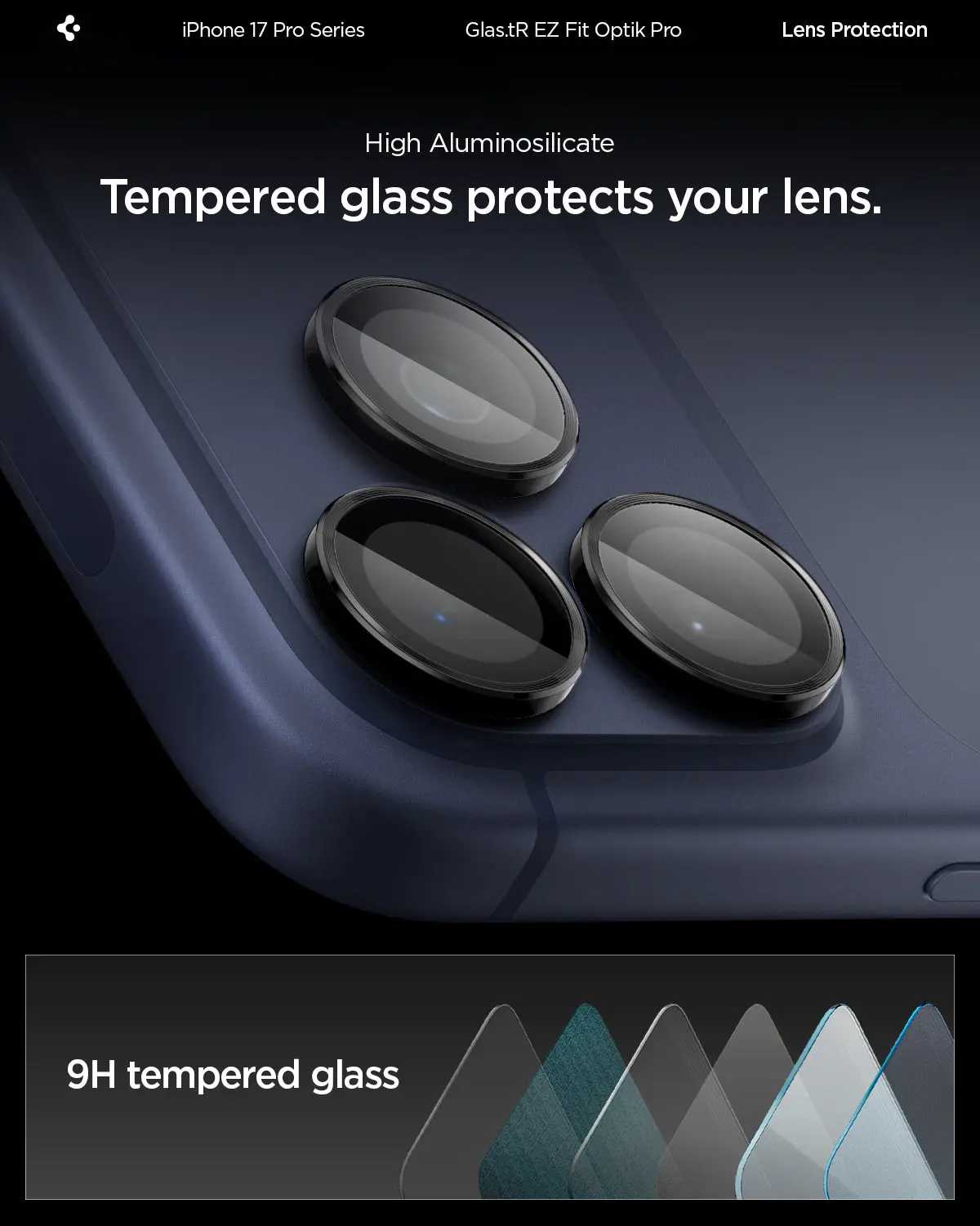 [2 Pack] iPhone 17 Pro Max / 17 Pro / 16 Pro Max / 16 Pro / 15 Pro Max / 15 Pro / 14 Pro Max / 14 Pro Camera Lens Protector EZ Fit Optik Pro - Image 18