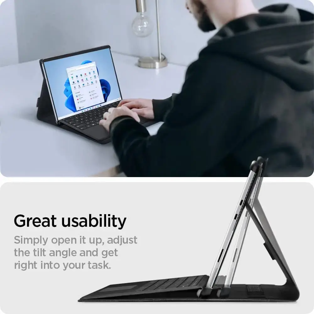 Microsoft Surface Pro 11 / 10 / 9 / 8 Case (2024/2022/2021) Stand Folio - Image 3