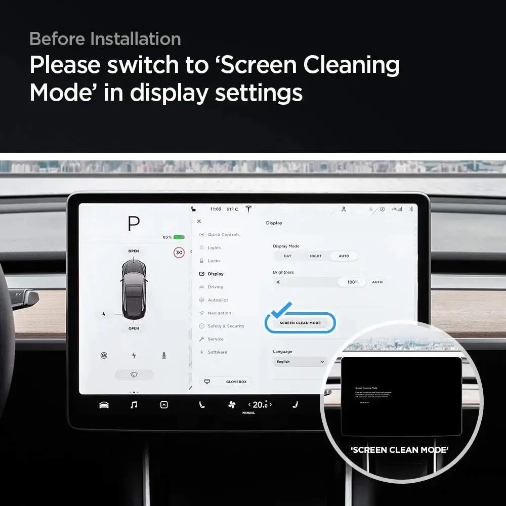 Tesla Model 3 / Y Screen Protector EZ Fit Glas.tR Matte - Image 6