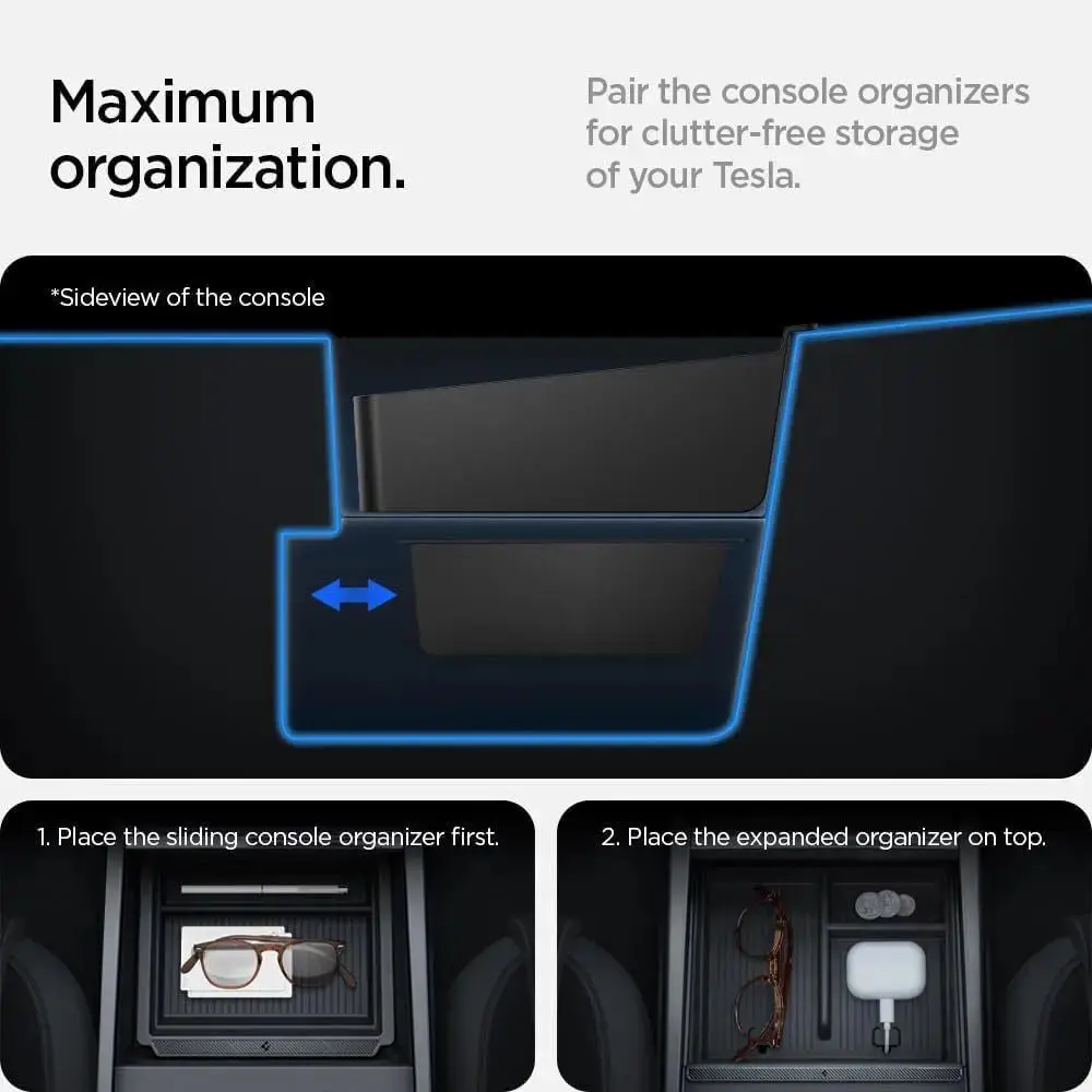 Tesla Model Y Juniper (2026/2025) & Model 3 Highland (2026/2025/2024) Center Console Organizer - Image 3